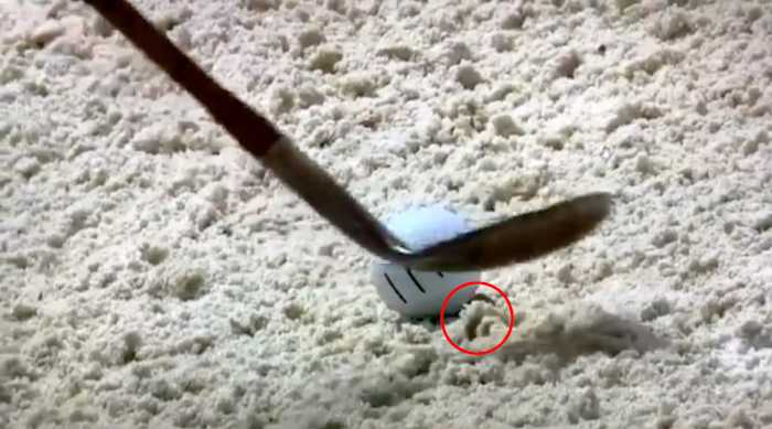 Screenshot from video of Abraham Ancer's penalty